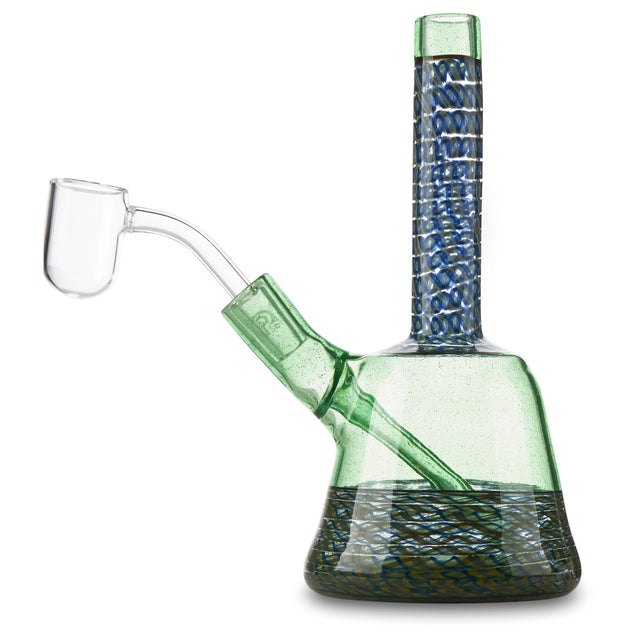 conversion glass mini tube green with pathwork at cloud 9 smoke co