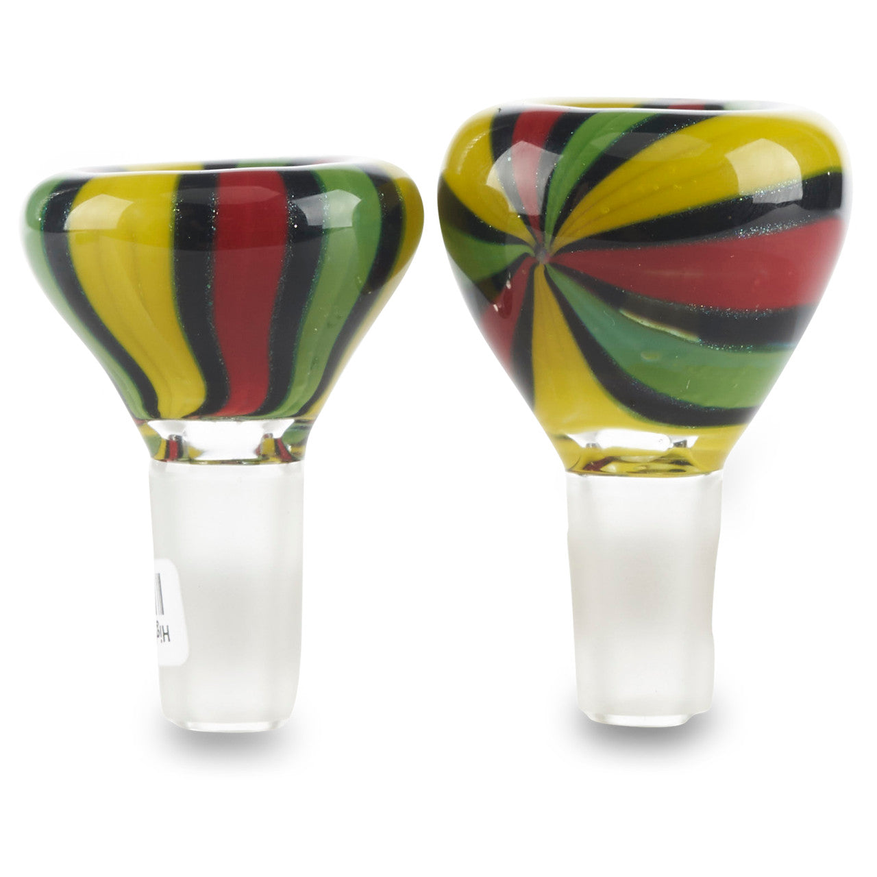 Rasta Striped Waterpipe Bowl - Assorted