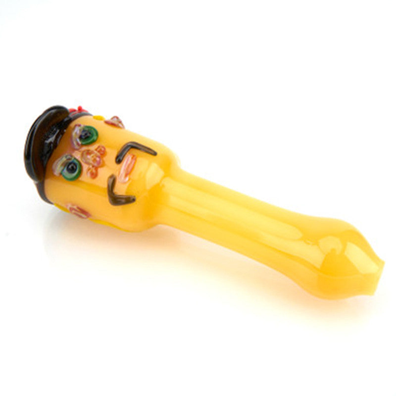 Crush Glass Mustache Hand Pipe 5