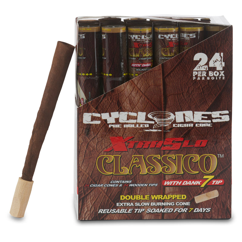 cyclone double wrapped slow burning blunt cones