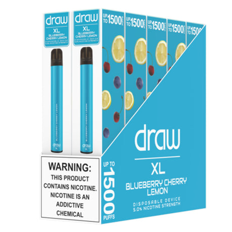 Draw XL Disposable Flavored E-Cig 1500 puff 5.0% Nicotine