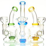 DTHC Wavy Bulb Dab Rig with Colored Glass and Smoke Purifying Perc
