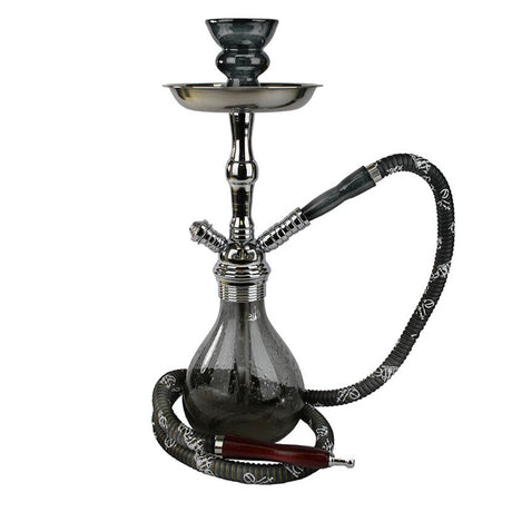 BASHAH Elite Bliss Hookah Hand-Blown Bubble Glass Gray