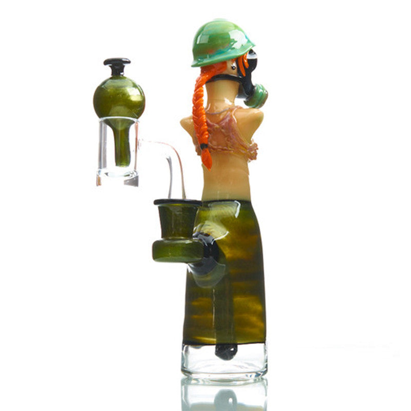 "Quarantine Gas Mask Lady" By John Fischbach 2