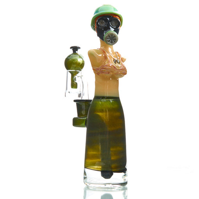 "Quarantine Gas Mask Lady" By John Fischbach 3