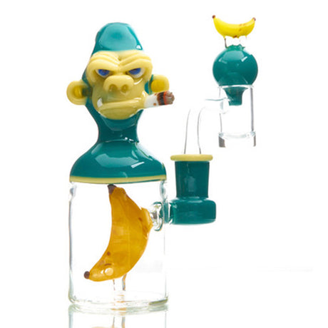 "Smoking Chimp - Teal/Butter" By John Fischbach 1