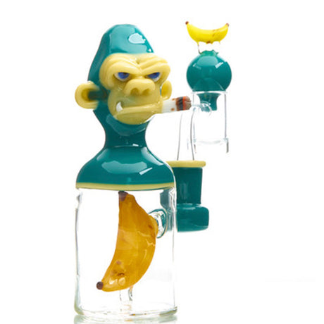 "Smoking Chimp - Teal/Butter" By John Fischbach 2