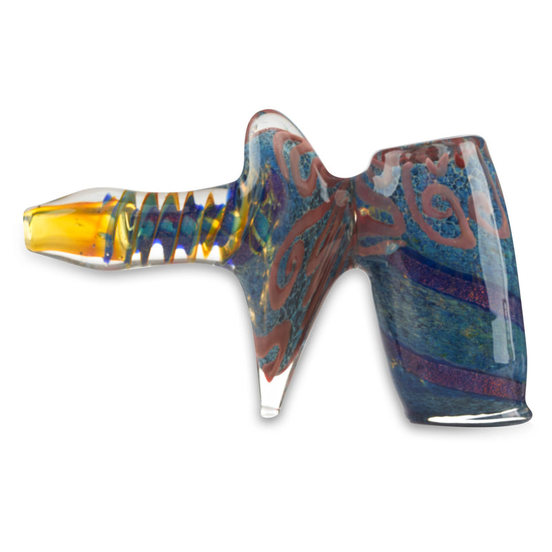 fumed hammer hand pipe bowl bubbler for dry herbs