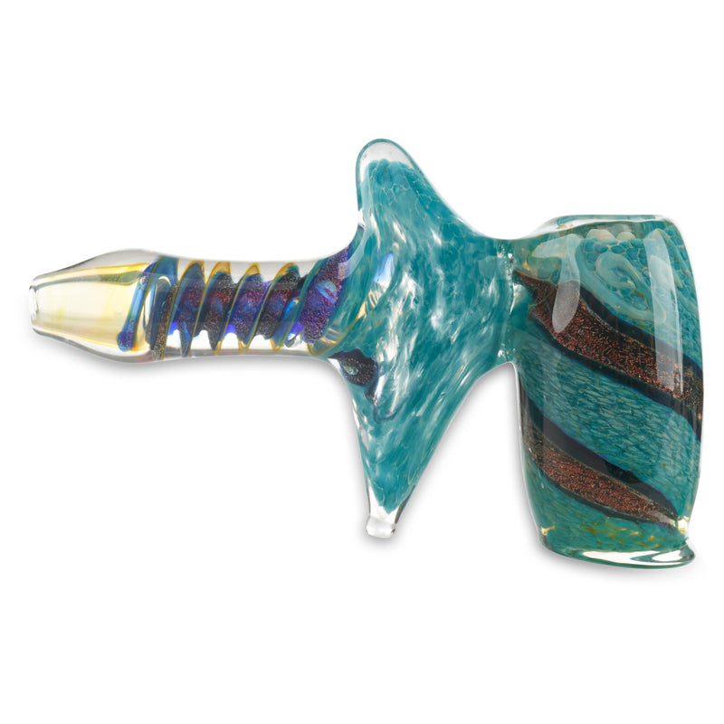 fumed hammer cheap glass bubbler for dry herbs