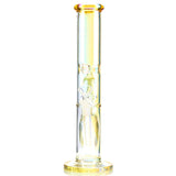 Gambino Glass Studios Straight Tube Anchor Water Pipe with peach and gold Iridescent glass 2