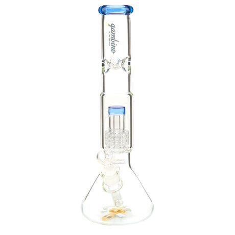Gambino Studios Matrix Beaker Water Pipe with Colored Glass Accents and Removeable Downstem