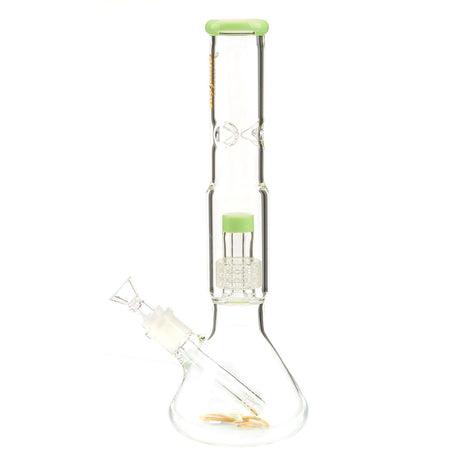 Gambino Studios Matrix Beaker Water Pipe with Colored Glass Accents and Removeable Downstem