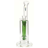 Gambino Studios Double Cruz Upright Bubbler with Suspended Colored Glass Perc