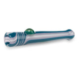 fully worked small glass one hitter chillum for smoking herbs