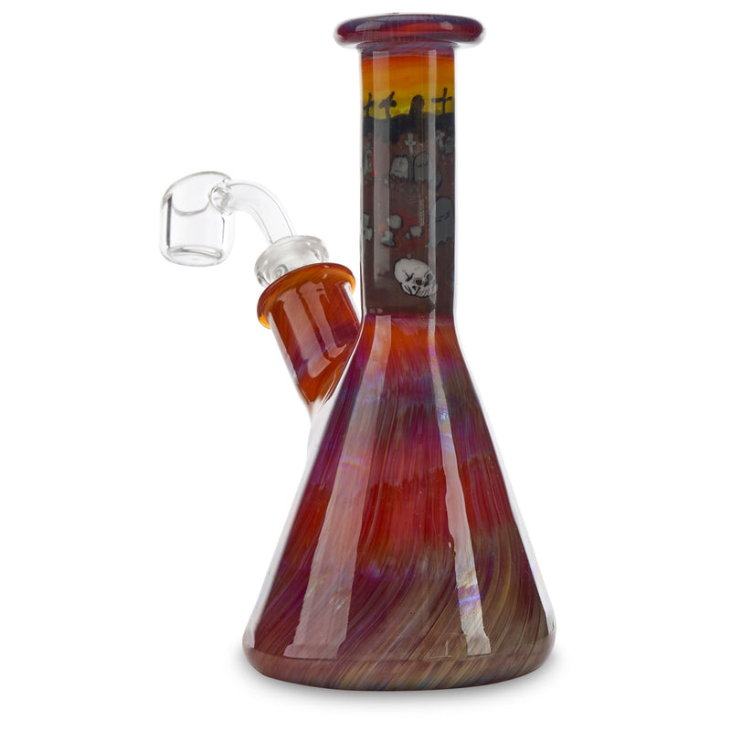 grimm glass graveyard mini tube amber and purple at cloud 9 smoke co