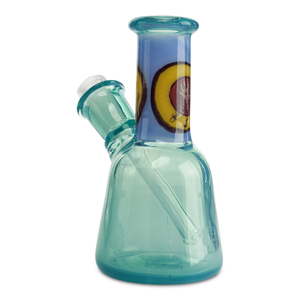 grimm glass mini tube skull print small dab rig