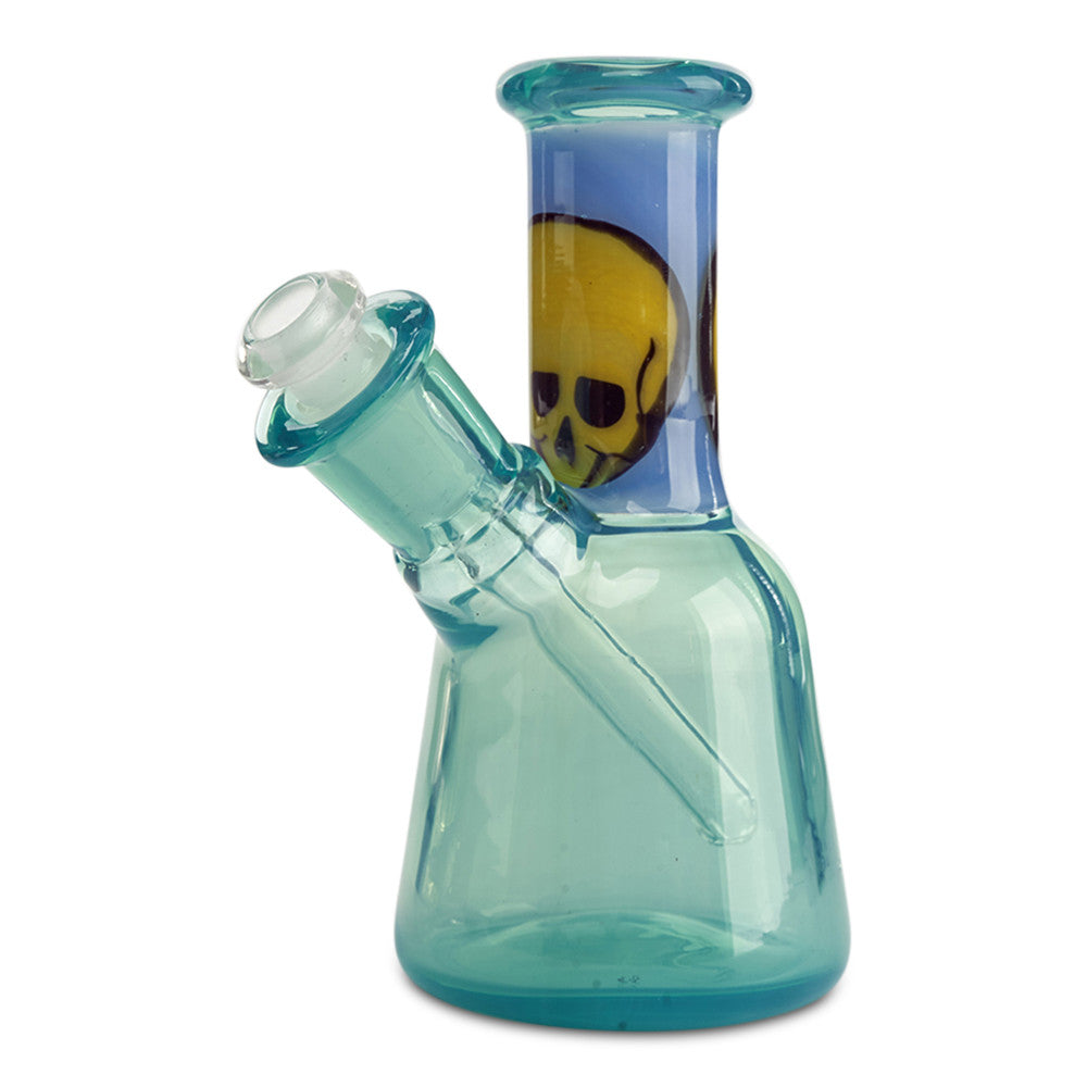 grimm glass small skull mini tube for smoking herbs and oils