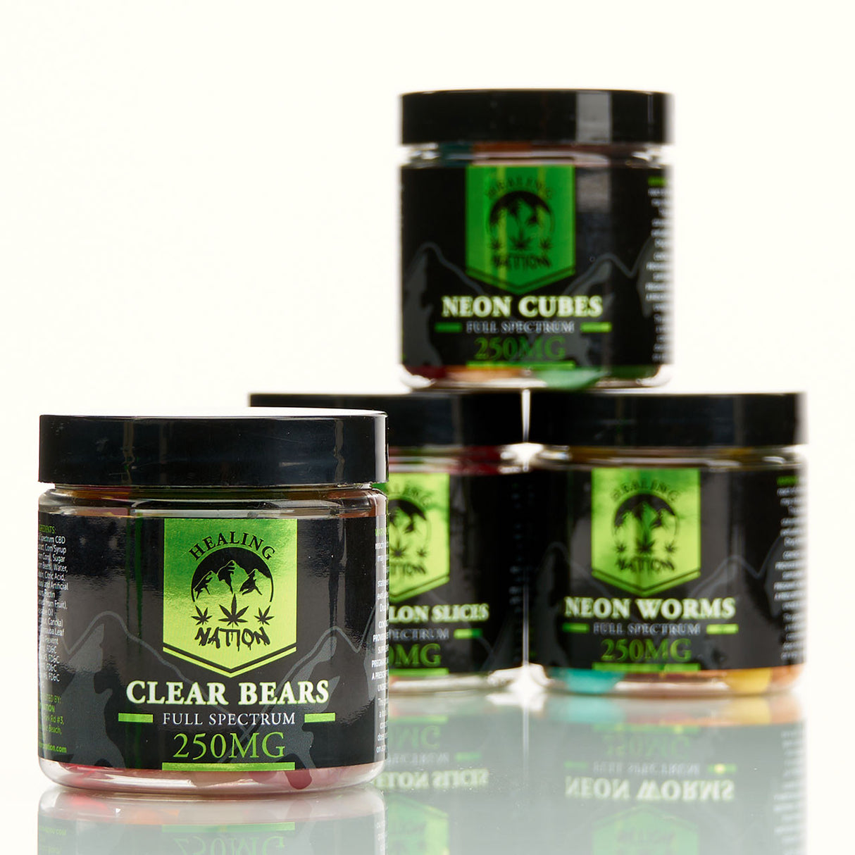Healing Nation Full Spectrum CBD Edible Gummies  250mg Clear Bears