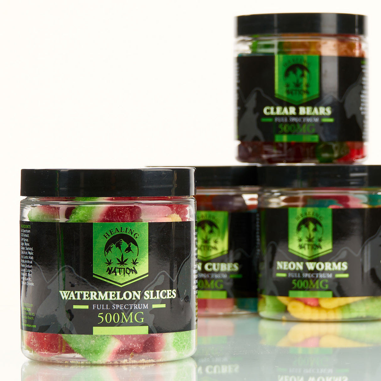 Healing Nation Full Spectrum CBD Edible Gummies  500mg Watermelon Slices