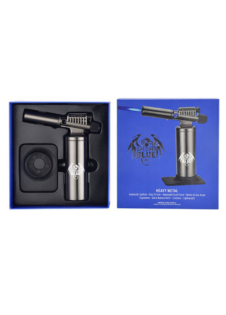 Special Blue Heavy Metal Butane Torch Inside Box 7