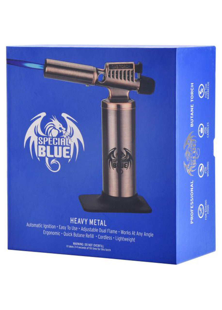 Special Blue Heavy Metal Butane Torch Rose Bronze in Box 2