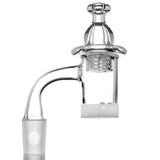 Highly Educated Quartz Gavel Banger 14mm 90-degree with opaque bottom featuring cap sold separately