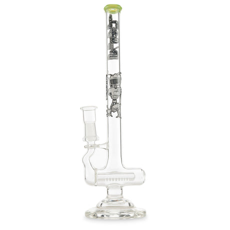 hops glass peashooter robot inline rig with slyme green lip