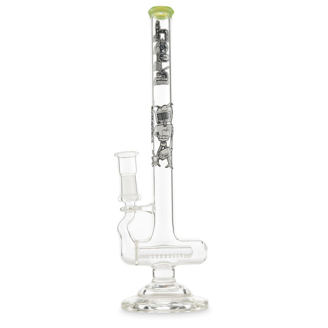 hops glass peashooter robot inline rig with slyme green lip