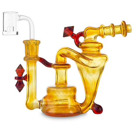 huffy glass inline recycler gold and ruby red rig for sale online