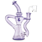 huffy glass single uptake recycler purple lollipop dab rig for smoking oils