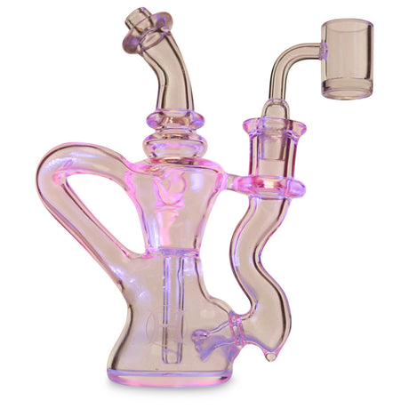 huffy glass single uptake recycler uv colored rig for smoking