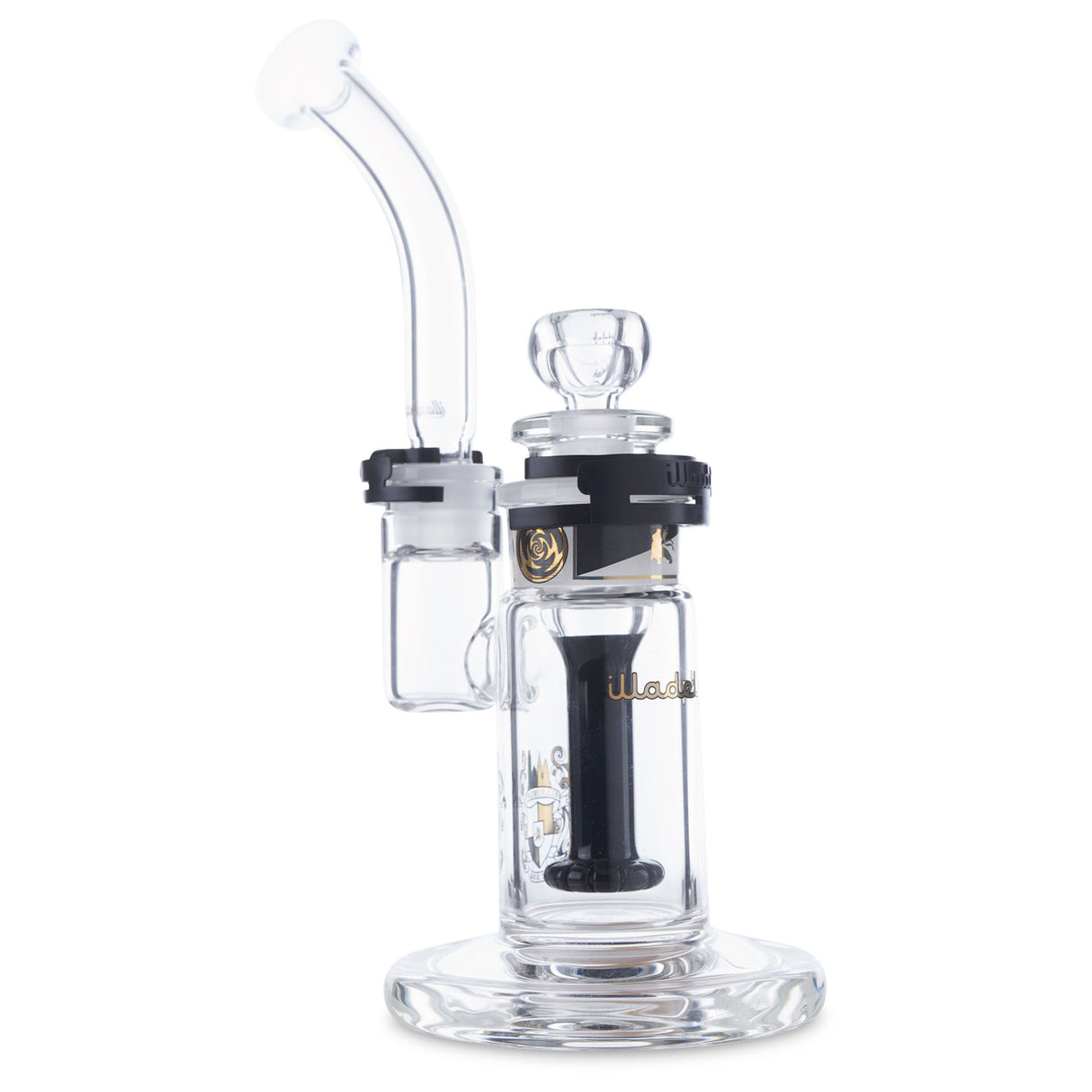 illadelph glass bubbler black and gold label high end bubbler
