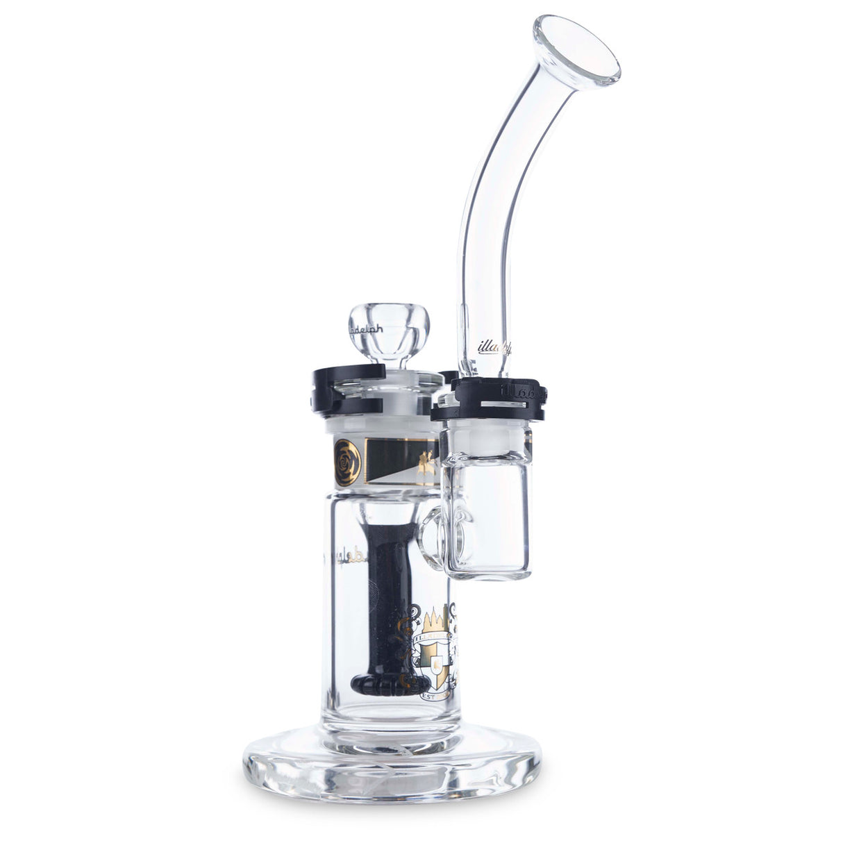 illadelph glass bubbler black and gold label at cloud 9 smoke co