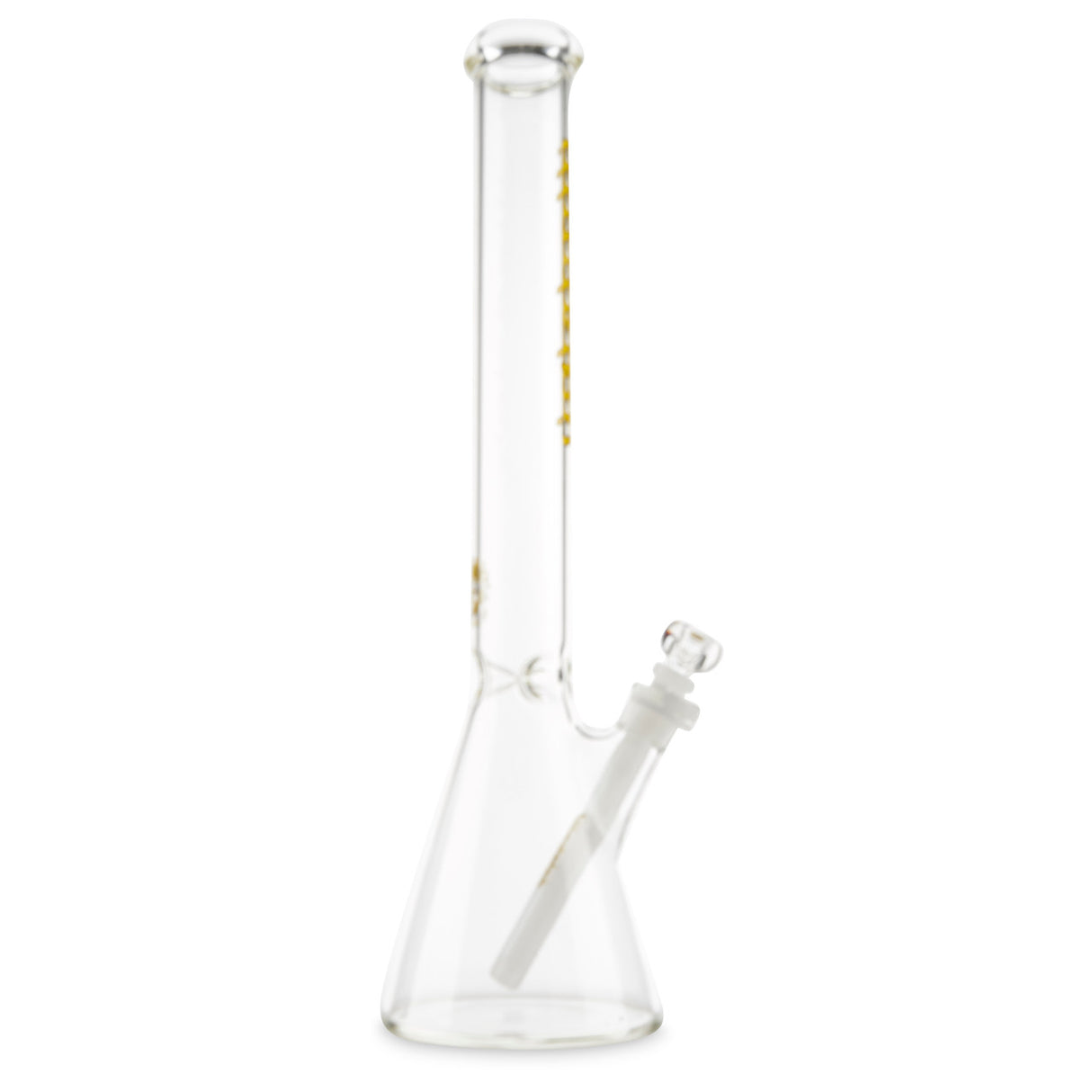 illadelph glass medium beaker yellow label 14mm joint slide and downstem