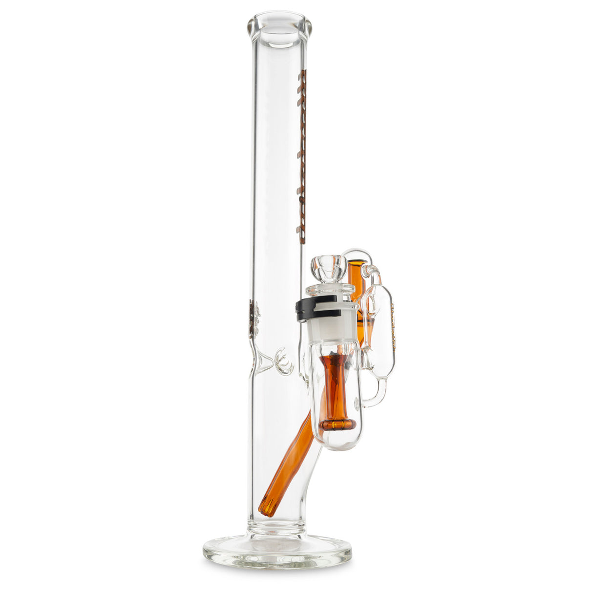 illadelph glass medium straight tube with ashcatcher dry herb water pipe