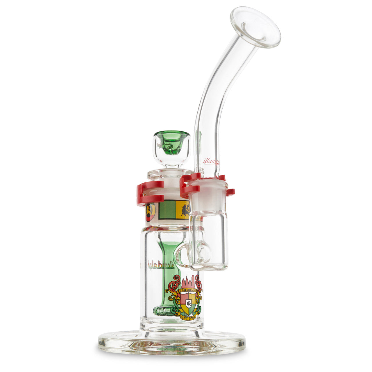 Illadelph Bubbler Rasta Label MiniDelphs Illadelph Glass For Sale