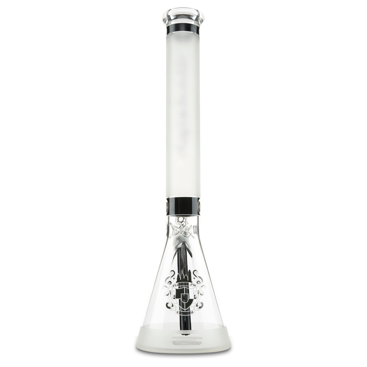 illadelph glass signature frosted beaker black water pipe high end glass