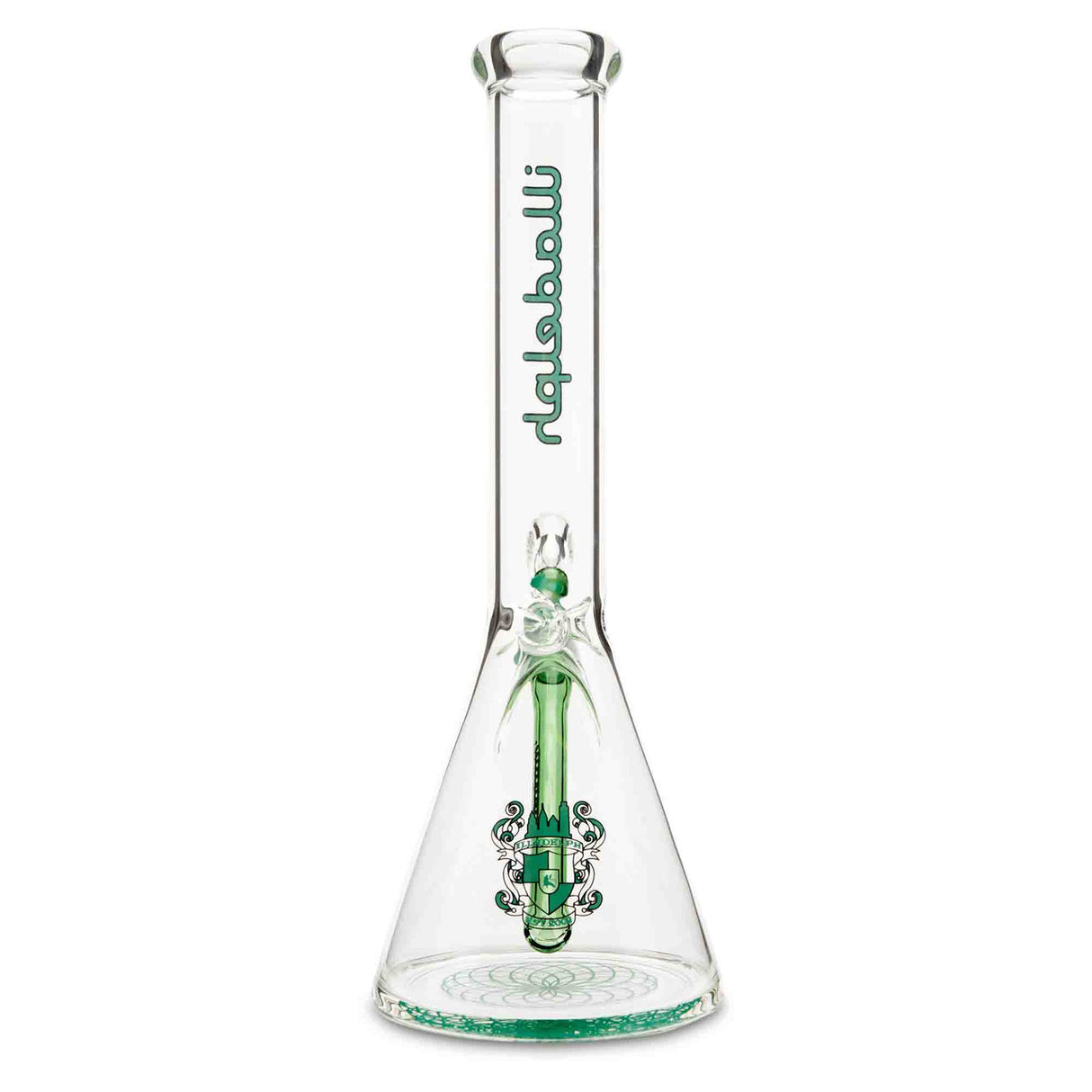 illadelph glass micro mini beaker forest green label water pipe bong