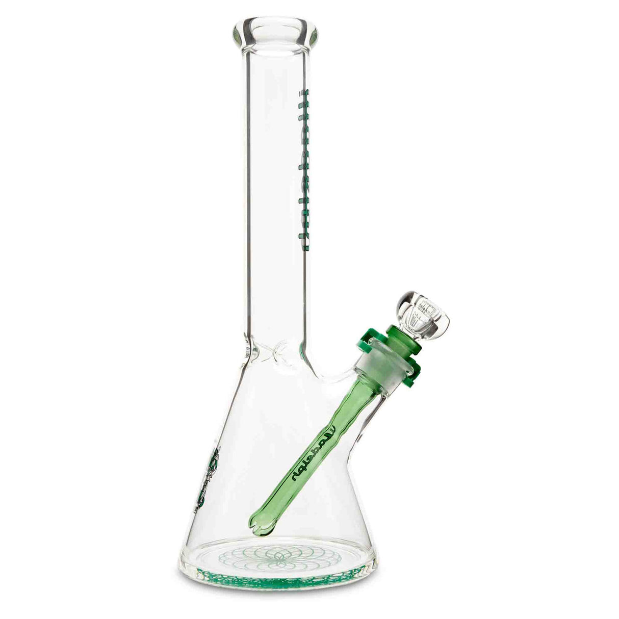 illadelph glass micro mini beaker forest green 14mm 45 degree joint bong