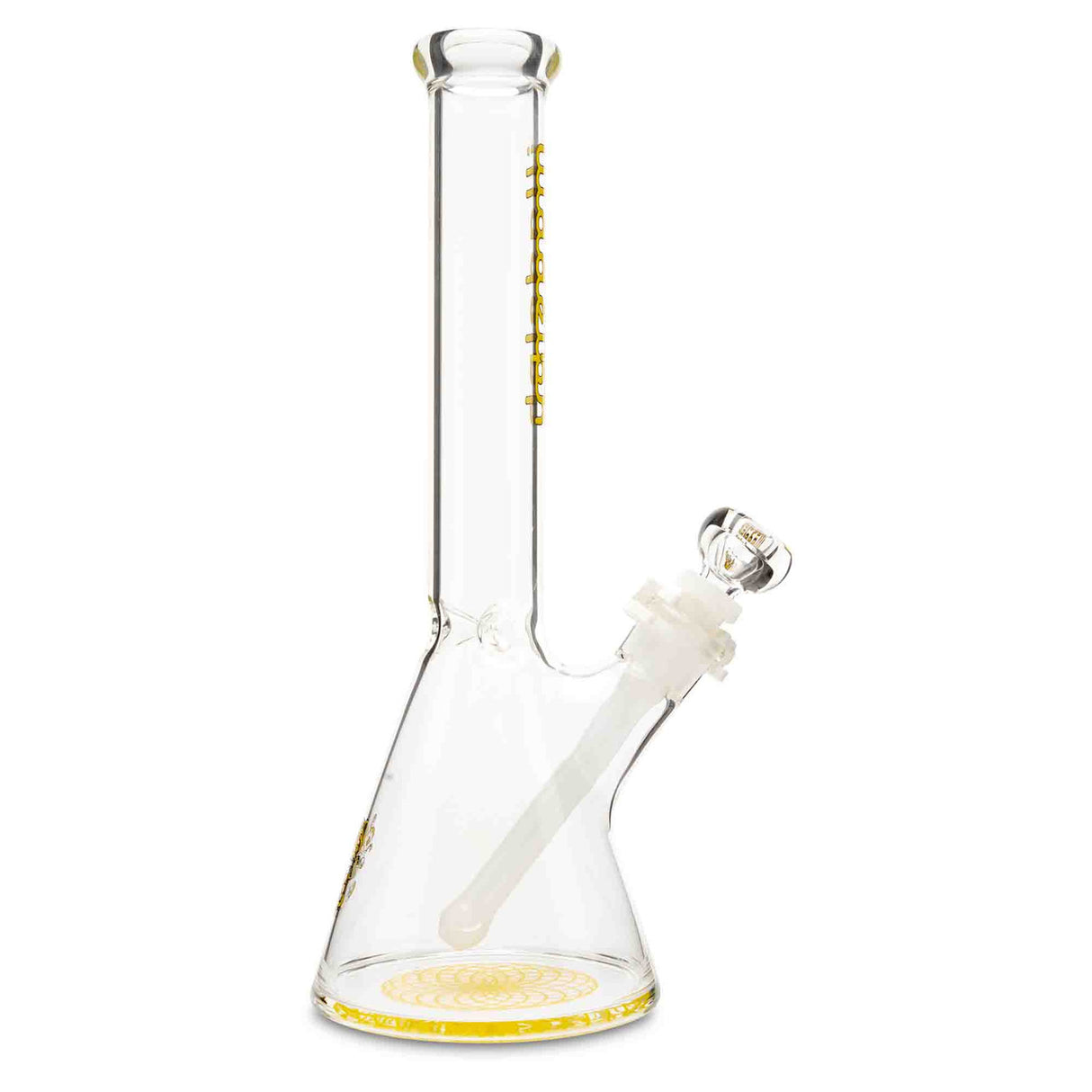 illadelph glass micro mini beaker yellow label water pipe bong