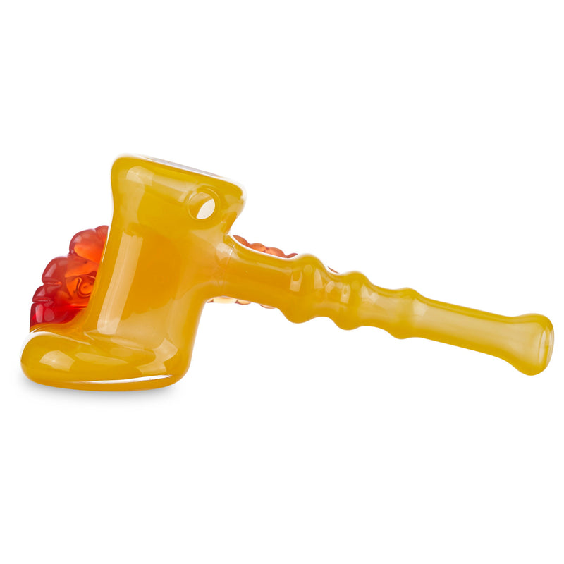 inkz glass hand pipe canary yellow spoon at cloud 9 smoke co
