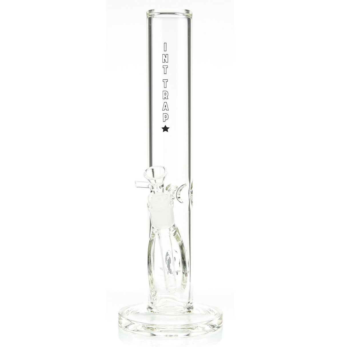 International Trap Star Chapo Thick Borosilicate Clear Glass Straight Tube Water Pipe