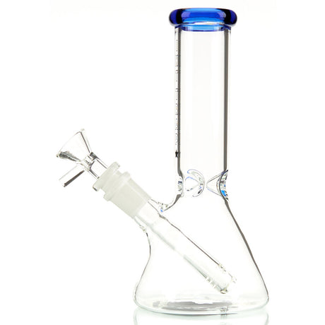 International Trap Star 7-inch thick glass beaker water pipe with colored glass accents