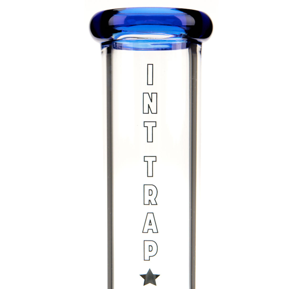 International Trap Star 7-inch thick glass beaker water pipe with colored glass accents 7