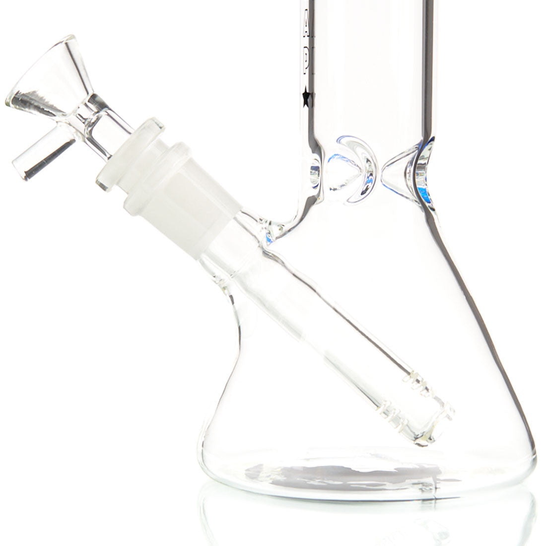 International Trap Star 7-inch thick glass beaker water pipe with colored glass accents 8