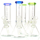International Trap Star 7-inch thick glass beaker water pipe with colored glass accents 2