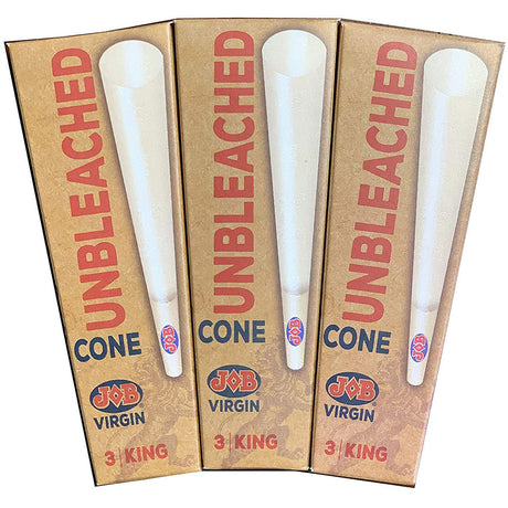 Virgin Unbleached King Size Pre-Rolled Cones Pack of 3 Naturally harvested paper cones for smoking dry herb or tobacco