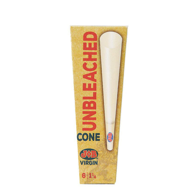 Job Virgin Unbleached Pre-Rolled Cones 6  Pack 1 1/4" Single Pack