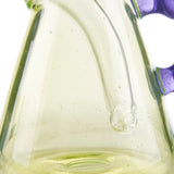 jon e walker mini tube dichro neck slyme green rig with 3 purple marbles