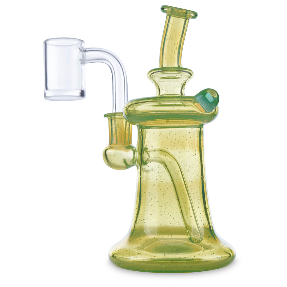 kentak glass banger hanger slyme green colored dab rig with 10mm joint